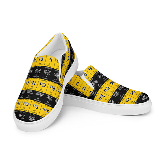 Periodic Table Men's Slip-On Canvas Shoes