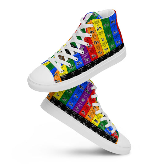 Periodic Table Women's High Top Canvas Shoes